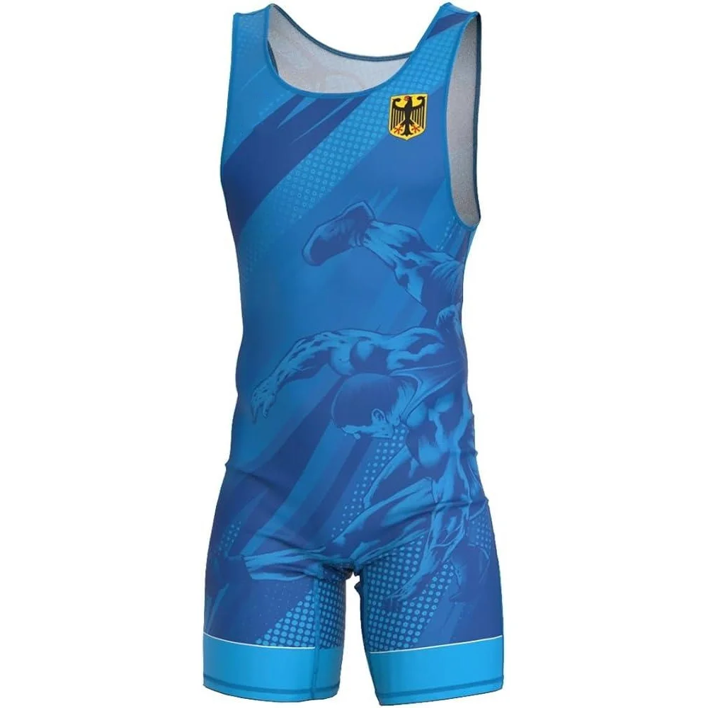 Seragam Singlet Gulat Pria Bar - Running Gear Train ulasan dan harga