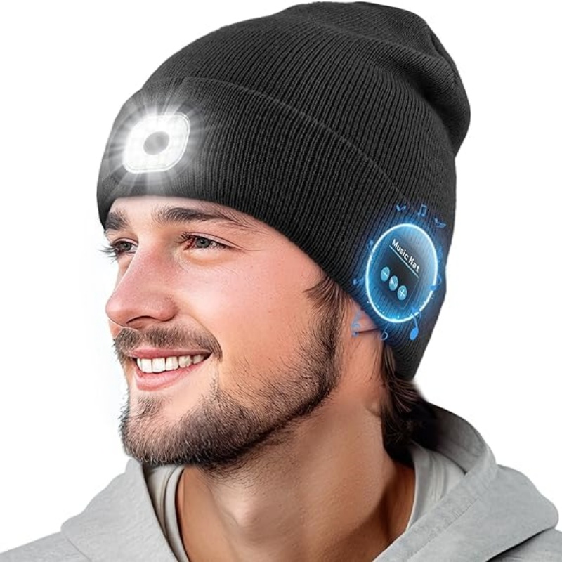 Topi Rajut Musik dengan Lampu  - Running Gear To Keep Warm ulasan dan harga